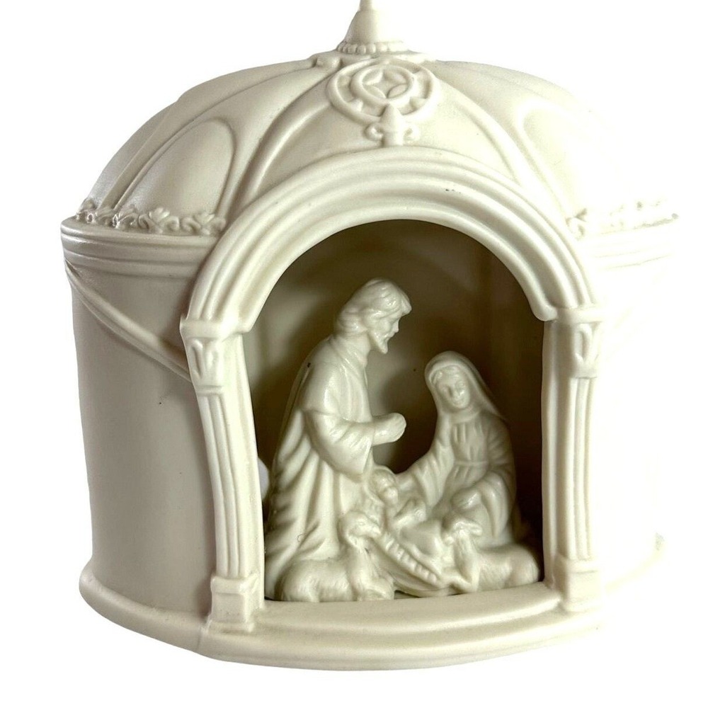 Nativity Scene Figurine Dome Shaped Christmas Decoration Religious Decor no ligh